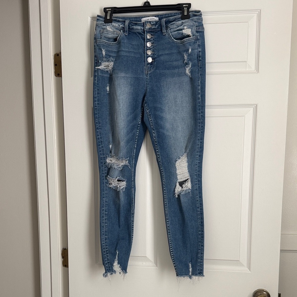 Flying Monkey Women’s Distressed Blue Jeans